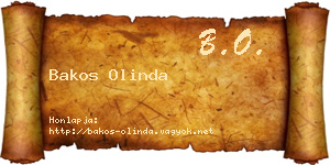 Bakos Olinda névjegykártya