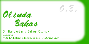 olinda bakos business card